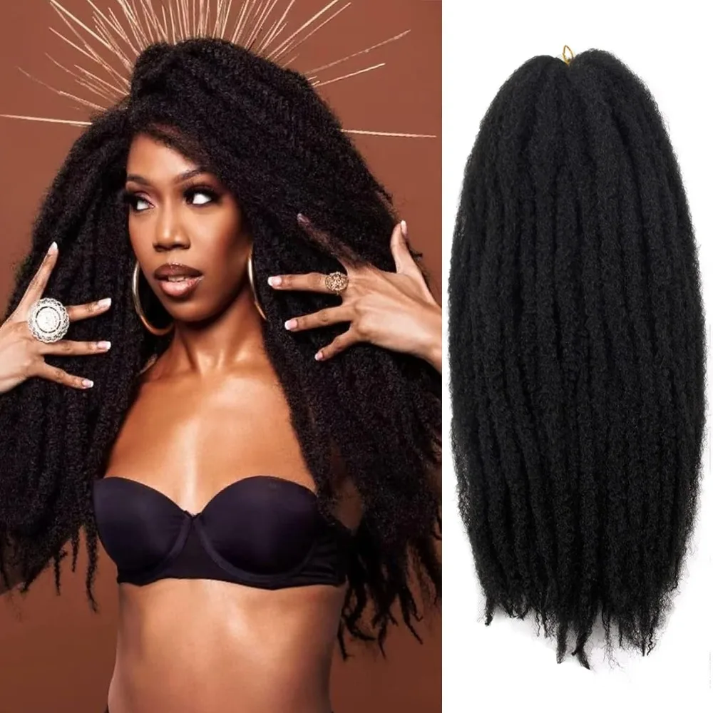 Trenzas de cabello sintético Marley Twist, extensiones de cabello sintético, Afro Twist, Marley, 1B, 27, 30, 3 piezas