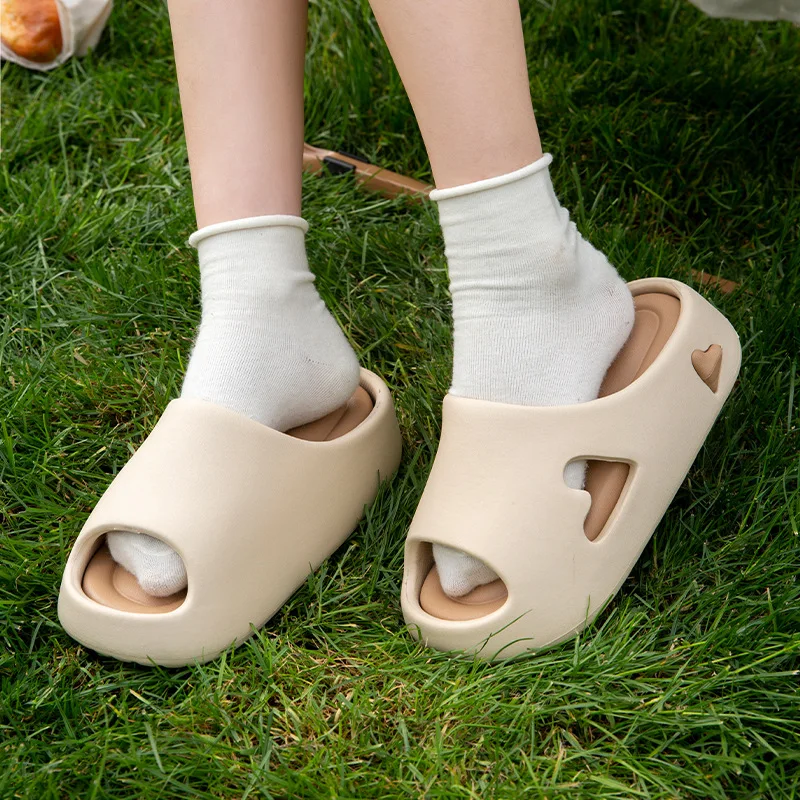 New arrival 6 cm platform EVA slipper women\'s light summer slides woman chunky home bath shoes girls garden clogs mute slippers