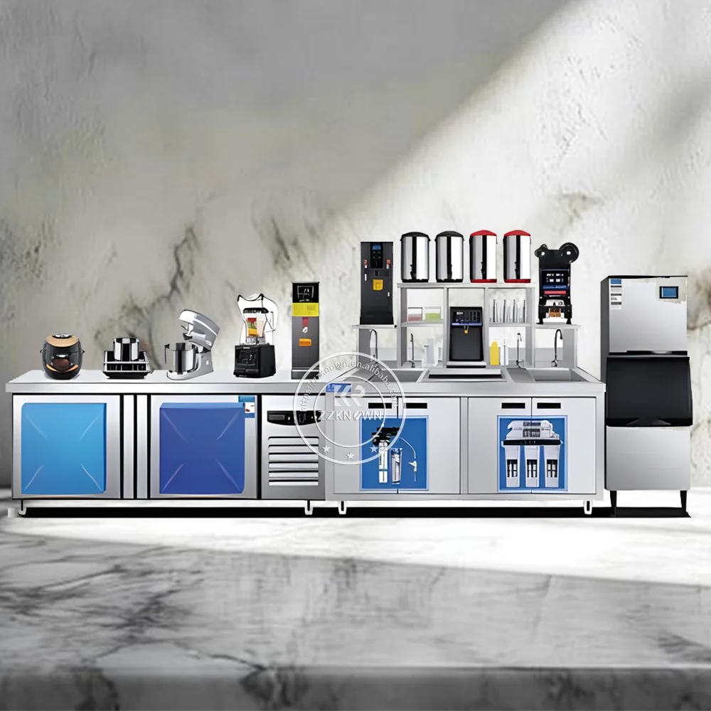 

2024 Standard Configuration Stable Bubble Milk Tea With Equipment Tea Machine For Coffee Shop Bubble Tea Bar Counter