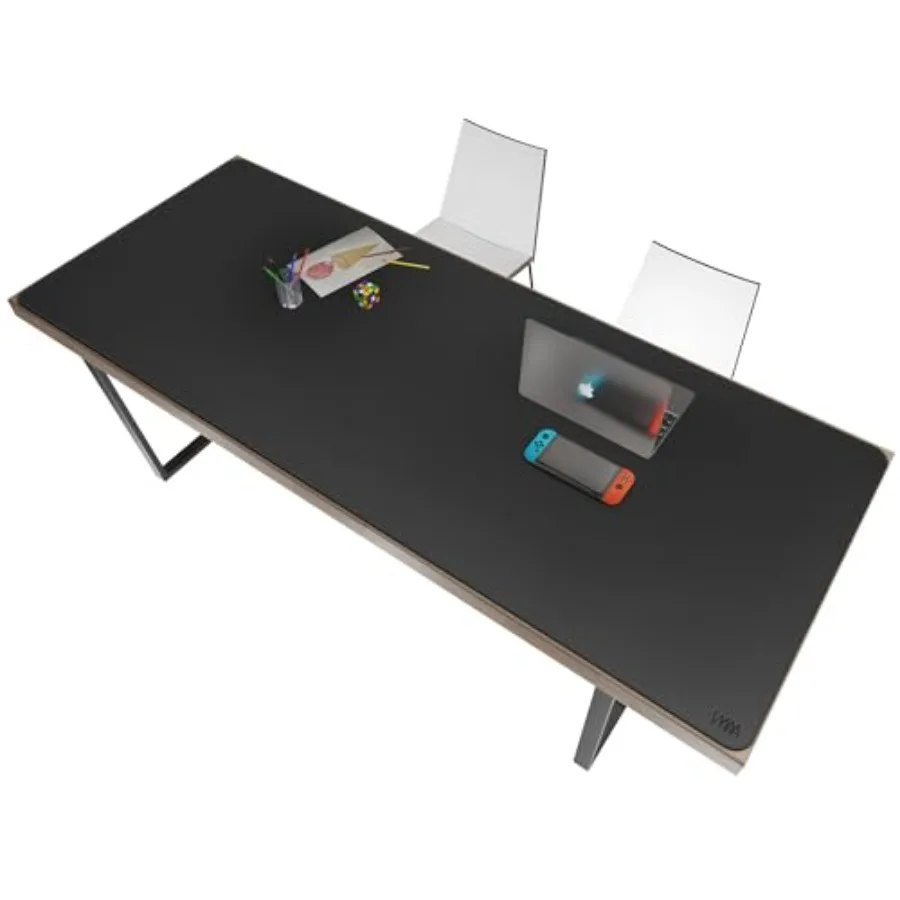 Leather Desk Mat 59" x 27.6" PU Leather Desk Pad Protector Waterproof Extra Large Desk Mat Large Mouse Pad Desk Mats on top of