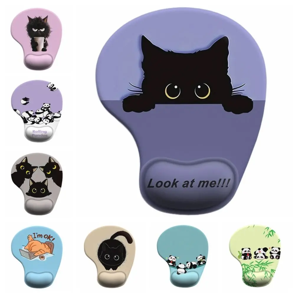 

Non-Slip Cartoon Animal Mouse Pad Silicone Ergonomic Comfortable Wrist Rest Smooth Surface Soft Desktop Wrist Support