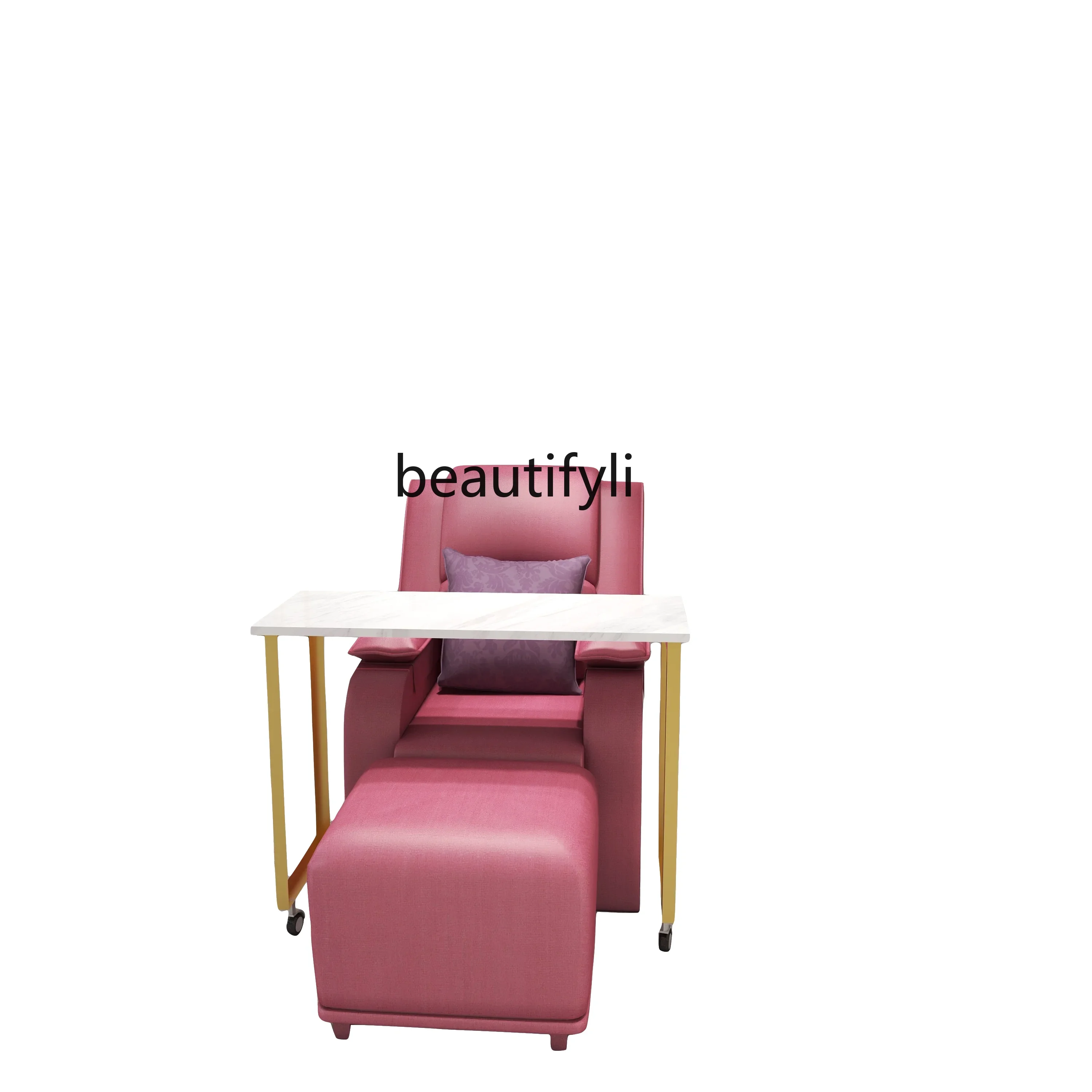 

Single-layer manicure table light luxury matching sofa marble table
