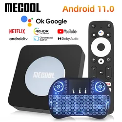 MECOOL-Android TVセットトップボックス,4K解像度のメディアプレーヤー,Android,amlogic s905x4,2GB,16GB,100m,lan 2.4g,wifi,dobby atmos,2022,新規