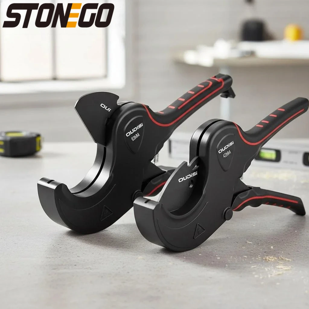 

Труборез для ПВХ с редукционным механизмом, острые лезвия SK5, инструмент для резки пластиковых шлангов и труб ПВХ, ППР, ПЭКС