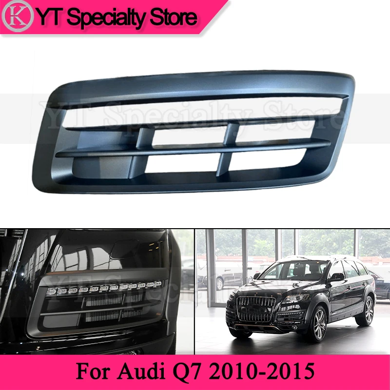 

Передний бампер автомобиля Kamshing, нижняя противотуманная фара, решетка, крышка для Audi Q7 2010-2015 (внедорожное издание), рамка противотуманной фары