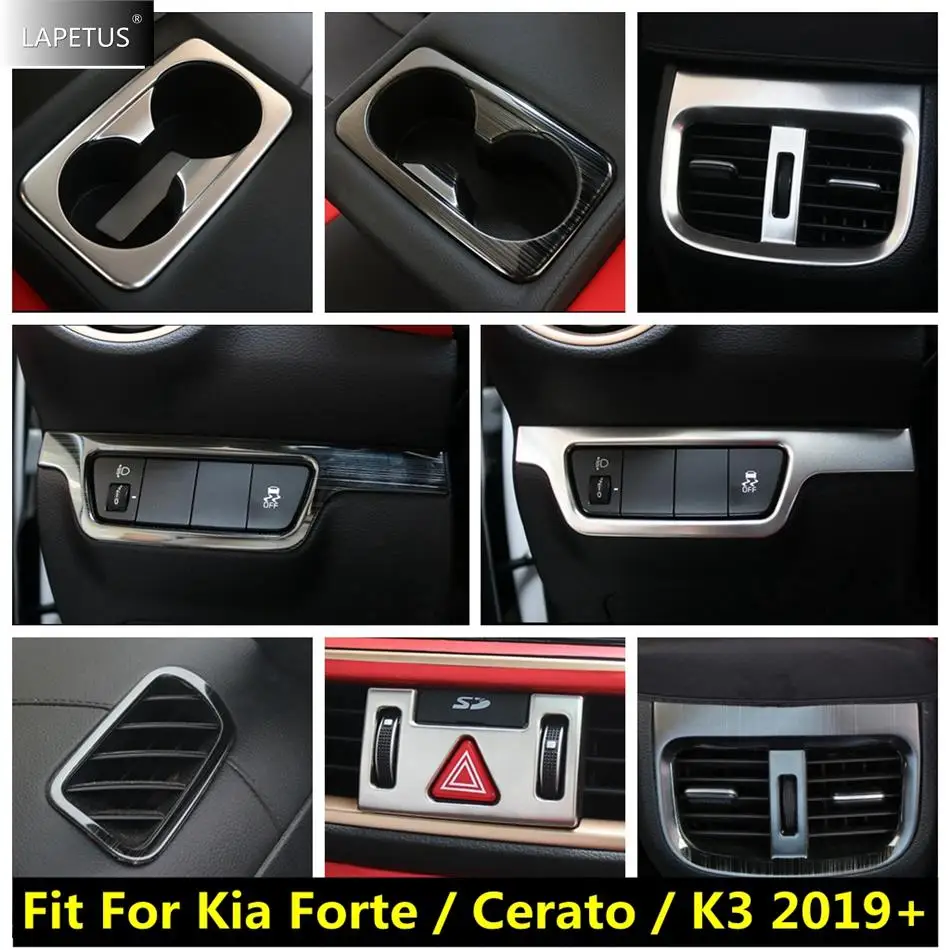 

Car Head Lights / Water Cup Panel / Warning Lamp / Air AC Outlet Vent Accessories Cover Trim For Kia Cerato Forte K3 2019 - 2023