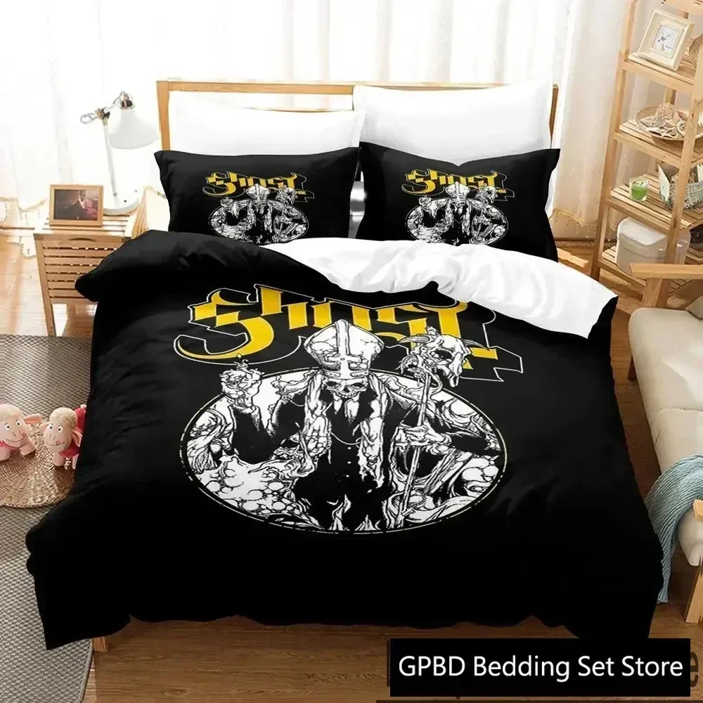 

3D Print Ghost Rock Band Swedish Bedding Set Bedroom Soft Modern Bedspreads Comefortable Duvet Cover Quilt Cover And Pillowcase