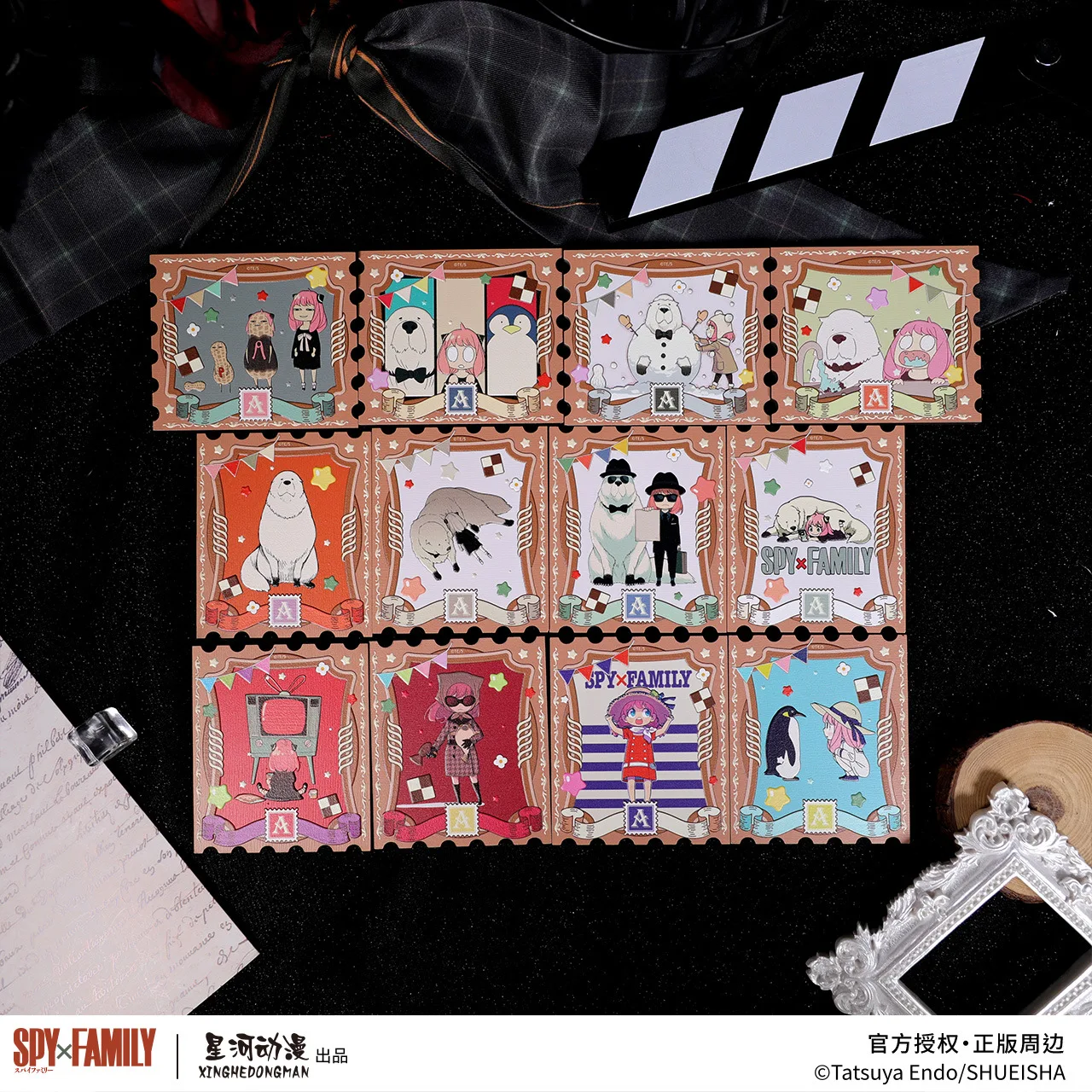 SPY×FAMILY Anya Forger Yor Loid Bond Yuri Officially Licensed Wooden Fridge Magnet 12Pcs/Set