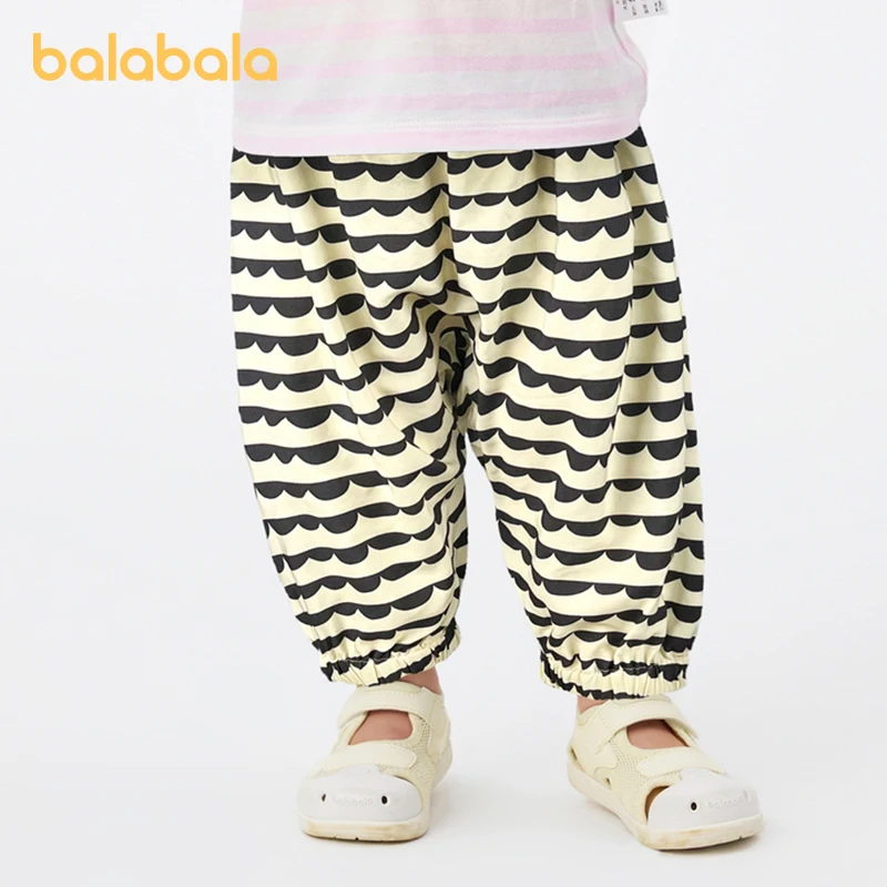 

Balabala Baby Pants Girls Boys Mosquito-Repellent Pants Thin Long Pants Casual Pants 2024 New Spring/Summer New