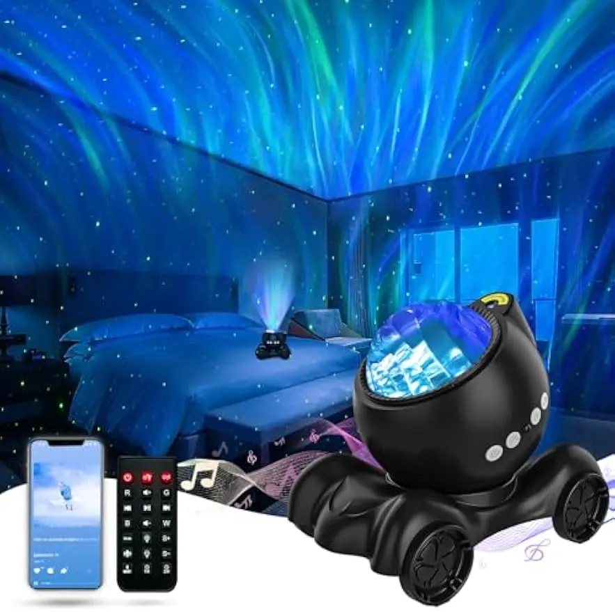 

Проектор Aurora Star с Bluetooth-динамиком и белым шумом для спальни, потолка, вечеринки или подарка