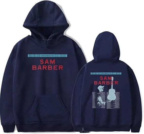 Sam Barber Tour 2025, Shows Merch Hoodies Damen/Herren Langarm-Sweatshirts, modische Kapuzen-Streetwear