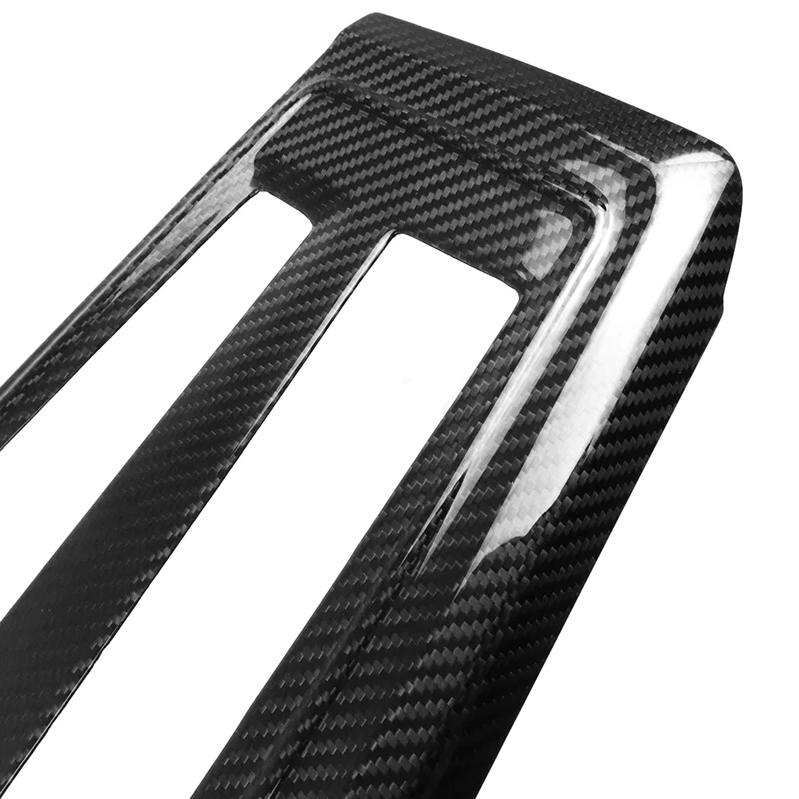 Car Real Dry Carbon Fiber Central Console Gear Shift Panel Frame Trim Cover For Volkswagen GOLF 8 MK8 GTE GTI GTD R Line 2021-24