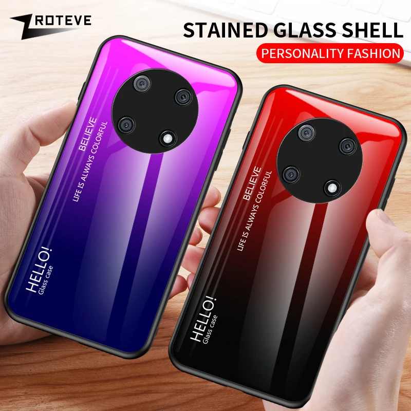 NovaY90 Case ZROTEVE Gradient Tempered Glass Cover For Huawei Nova Y91 Y90 Y71 Y70 Plus Y61 Y60 Y 90 70 71 61 Phone Cases Cases