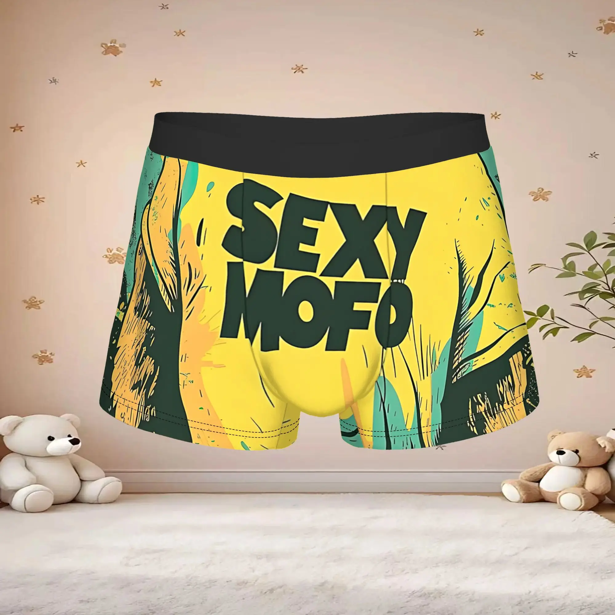 1pc Retro Muscular Man Character Print Underpants Breathbale Panties Men Underwear Comfortable Shorts Boxer Briefs