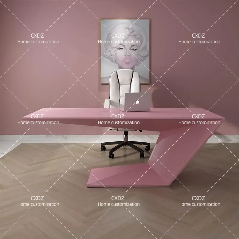 Simple Modern White Desk for Office Beauty Salon Manager Table Creative Furniture Boss Desk Medical Beauty Consultation Table