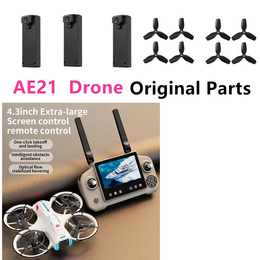 

Аккумулятор для дрона AE21 3.7V 1200mAh, лопасти пропеллера для дрона AE21, оригинальные аксессуары и запчасти для дрона AE21