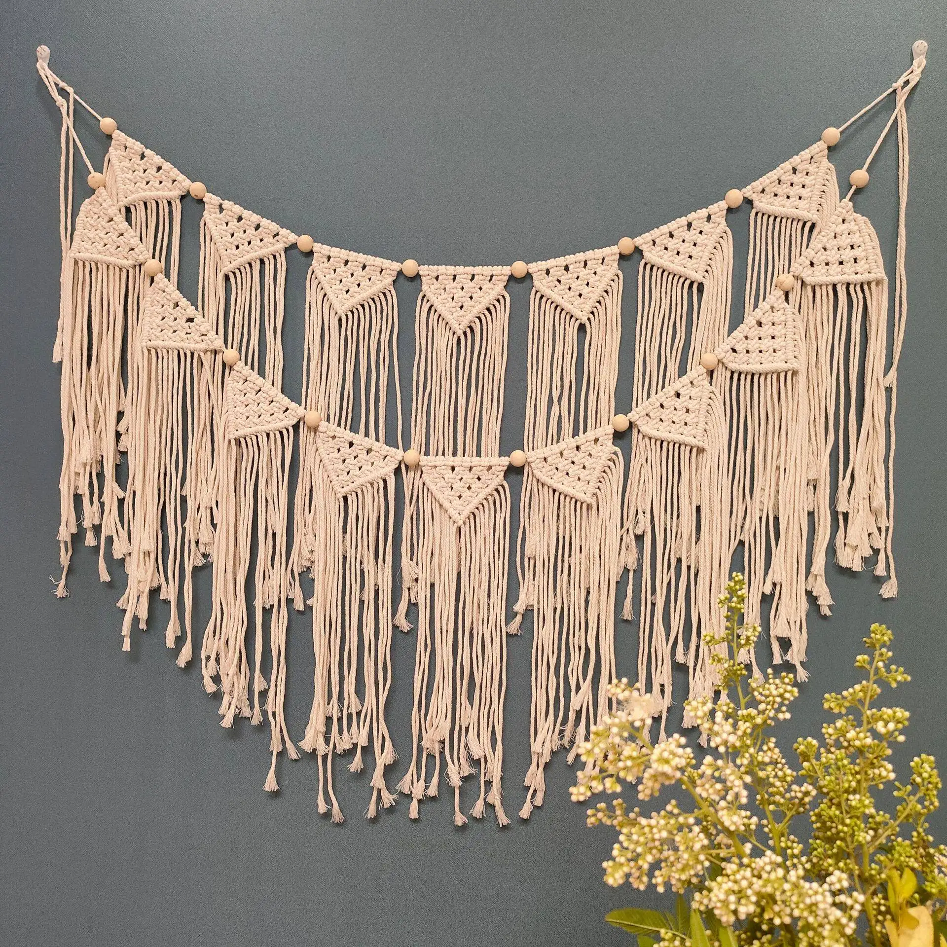 Macrame Handmade Tapestry for Home Wall Hanging Flag Tapestries Bohemian Decor Tapestries Living Room Bedroom Room Decoration