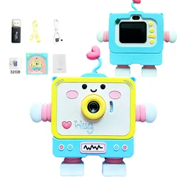 Mini Cartoon robot Digital Camera Toys for Kids 2 Inch HD Screen Cute Baby Child Birthday Gift Outdoor Game video camera