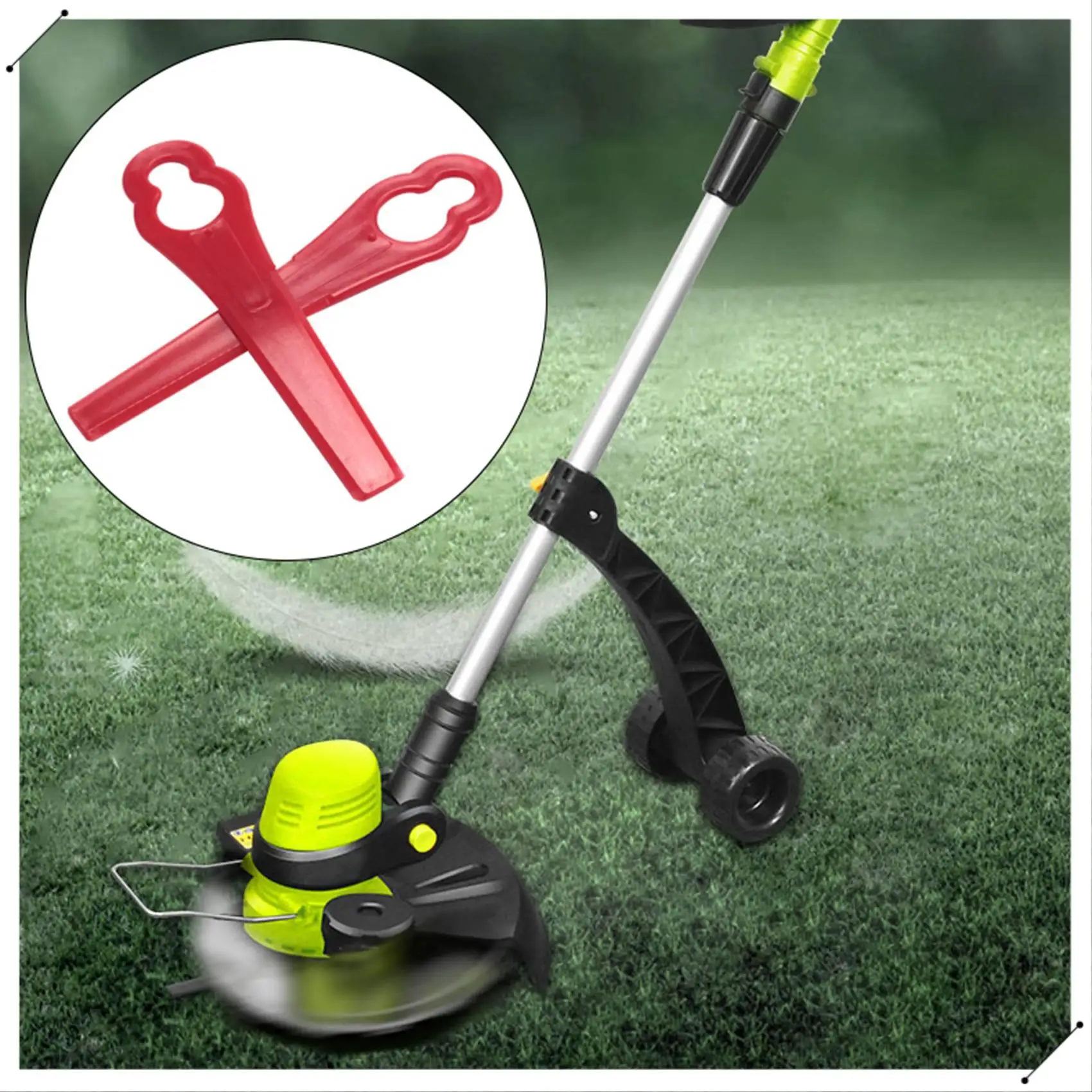 100Pcs Swing Plastic Blade Pendants For DKGT06 20V Lithium 1500Mah Cordless Grass Trimmer Garden Timmer A