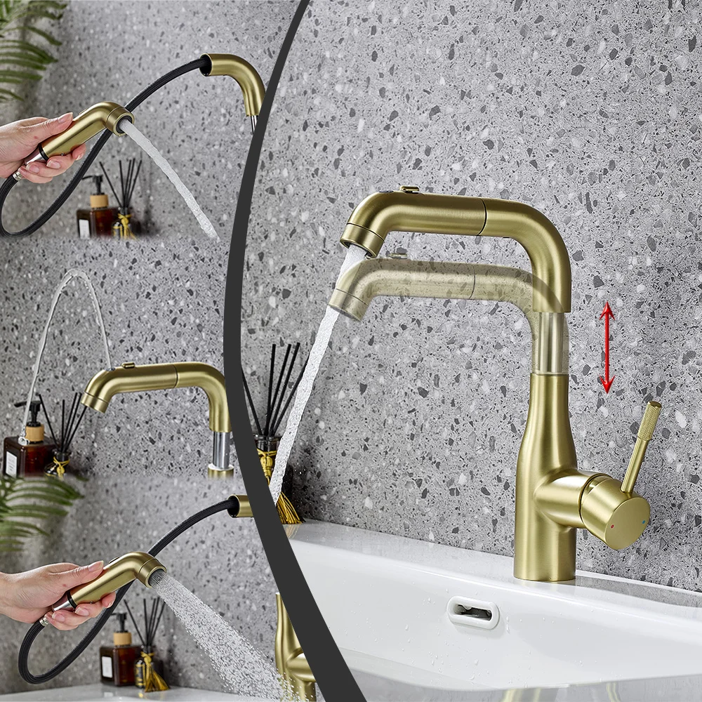 

Смеситель для раковины с полностью медным сердечником, поворотный, для холодной и горячей воды, цвет кремовый, серый металлик, для унитаза и умывальника