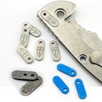 1piece Titanium Alloy Knife Back Clip Filler Tab Backspacer Bracket For Rick Hinderer XM18 XM24 Knife Make DIY Accessories Part