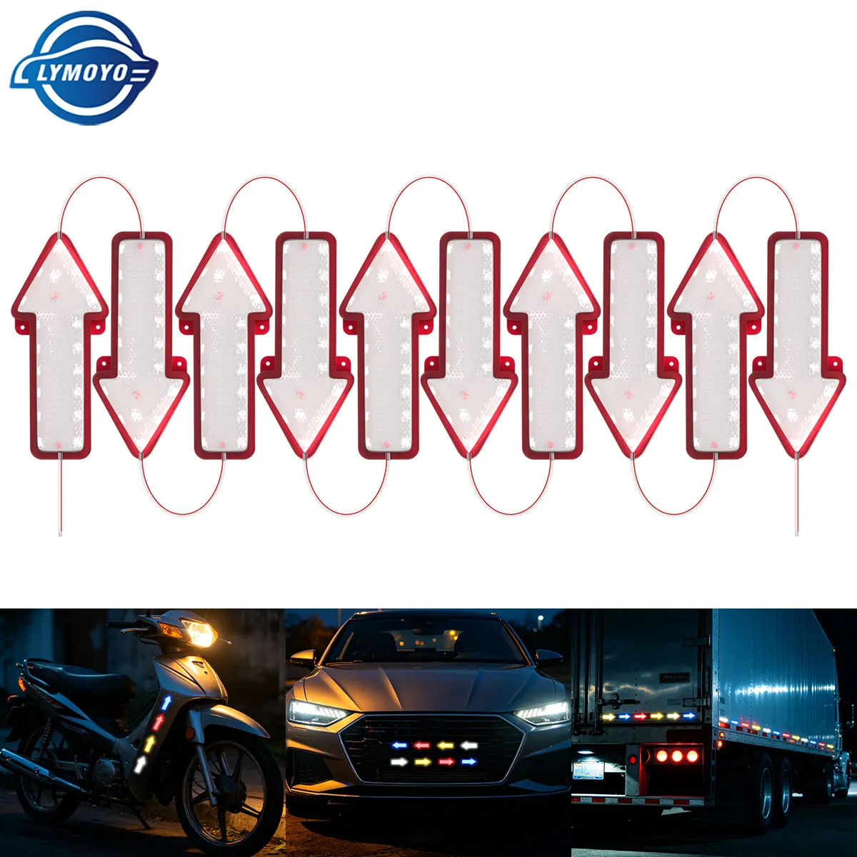 10Pcs Arrow LED Module Side Light 12V 24V Car Truck Side Marker Lamp Indicator Lamp For Truck Van SUV Trailer Accessories