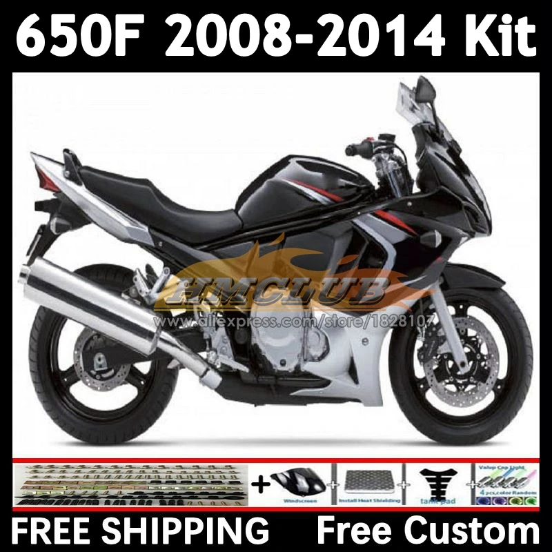 Silvery Black Body For SUZUKI GSXF 650 CC GSX650F 2008 2009 2010 2011 2012 2013 2014 23No.7 GSXF650 08 09 10 11 12 13 14 Fairing