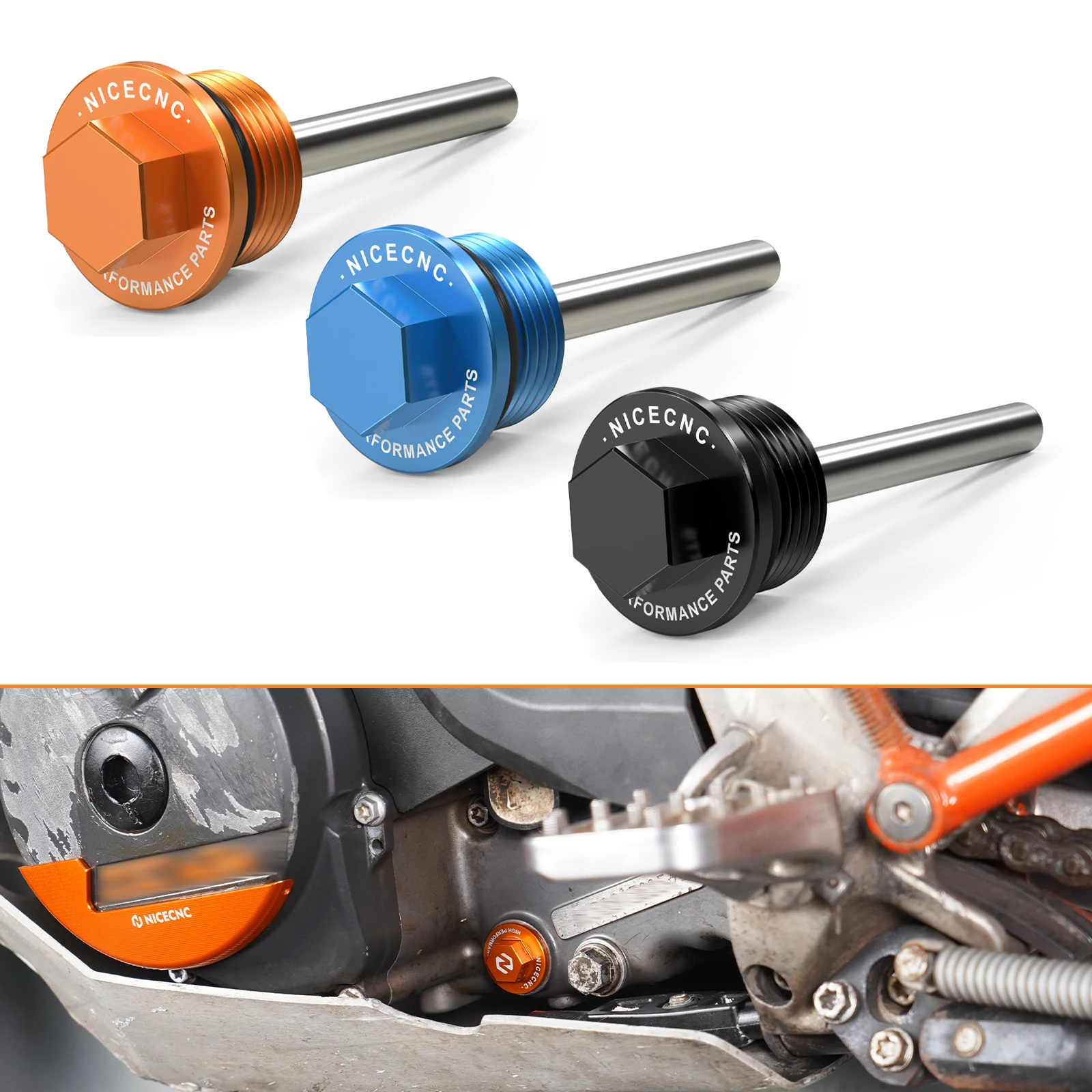 For Husqvarna 701 Supermoto 701 Enduro Magnetic Left Oil Drain Plug for KTM 690 SMC 690 SMC R 690 Enduro/R GasGas 700 SM 700 ES