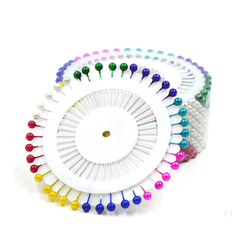 [YU]480Pcs Dressmaking Sewing Pin Straight Pins Round Head Color Pearl Corsage