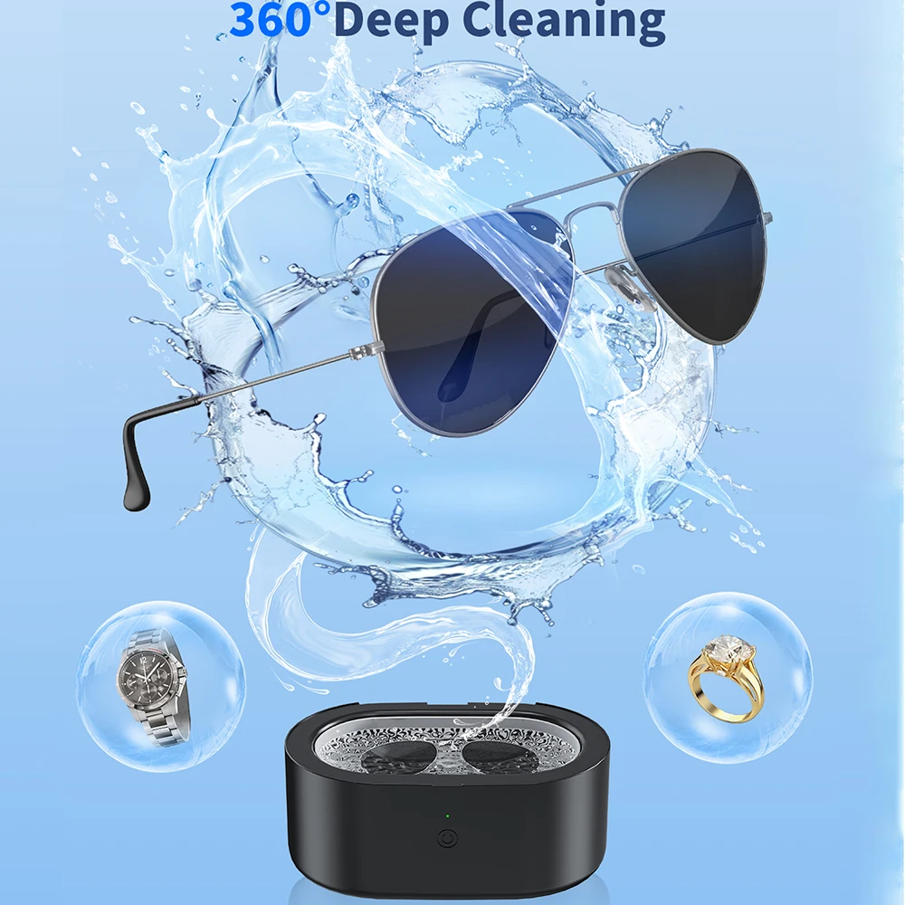 KUNPHY 600ml Ultrasonic Cleaner Wave Cleaning Jewellery Polishing Machine For Glasses Watches Razors Denture Ultrasound Sonic