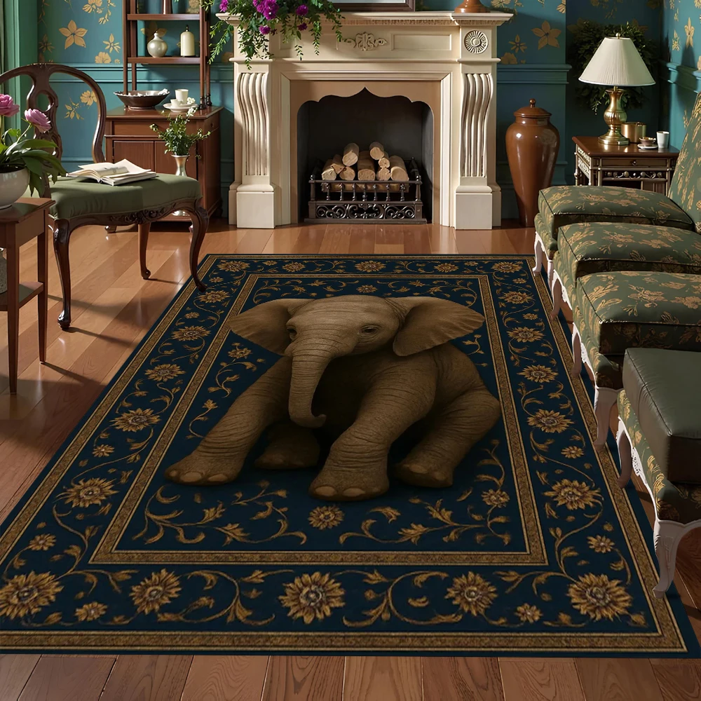 البصرية ثلاثية الأبعاد السجاد الأسد التمساح النمر الأسود المطبوعة السجاد البوهيمي نمط الحدود سجادة باب غرفة المعيشة غرفة نوم الديكور البساط