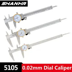SHANHR Dial Caliper Vernier Gauge Micrometer Shock Proof Dial Vernier Caliper Steel Dial Gauge Vernier Caliper