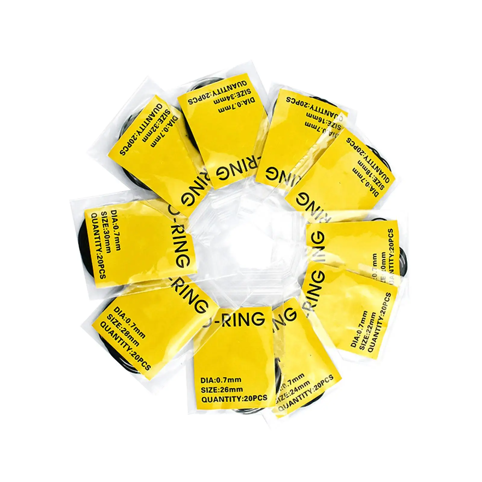 200Pcs Watch Back Gasket O Ring Watch Repairing Tool Waterproof Watch Gaskets Set for Watch Backs Watchmaker Home Use