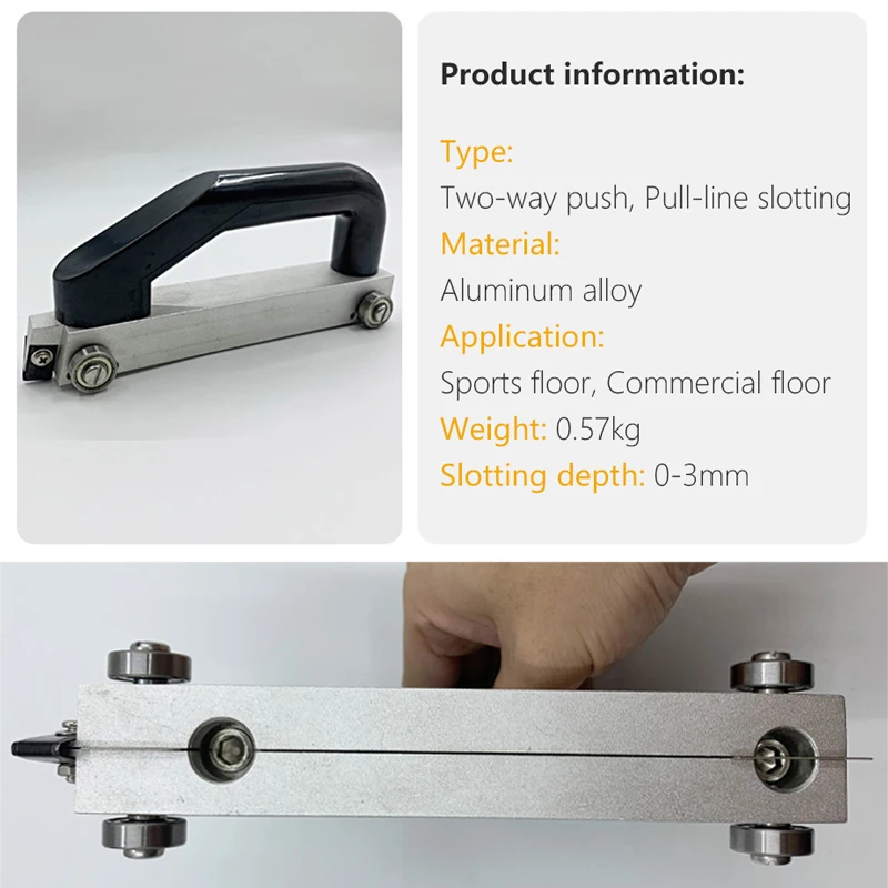 Grooving Knife Wheel Slotted Machine Manual Two-way Slotter Groove Cutter Tools for PVC Vinyl Sports Floor Grooving Machine