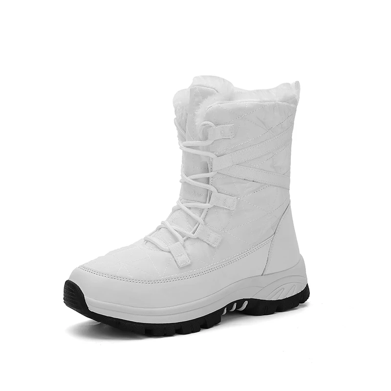 

Уличная зимняя походная обувь, женские зимние ботинки, обувь с высоким берцем на толстой подошве, женские нескользящие короткие плюшевые повседневные ботильоны, женские