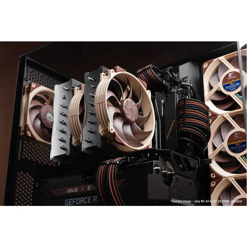 Noctua-ventilador NF-A14X25r G2 de 140mm para caja de ordenador, silencioso/de alto rendimiento/PWM/SSO2, disipador de calor de rodamiento