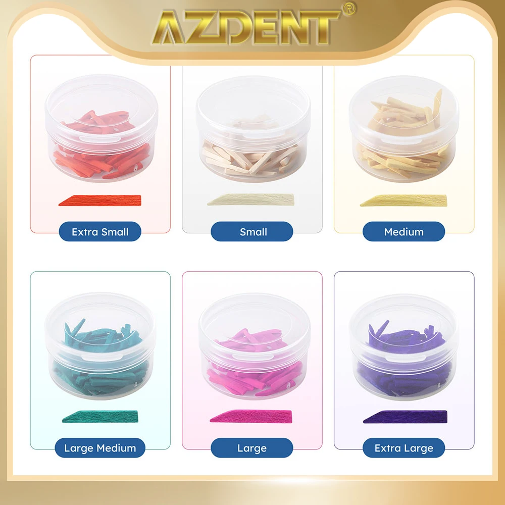 50 قطعة AZDENT الأسنان الخشب أسافين خشبية المتاح استعادة ooth الفجوة إسفين مصفوفة مصفوفات السد مركب فاصل الأسنان أداة #1