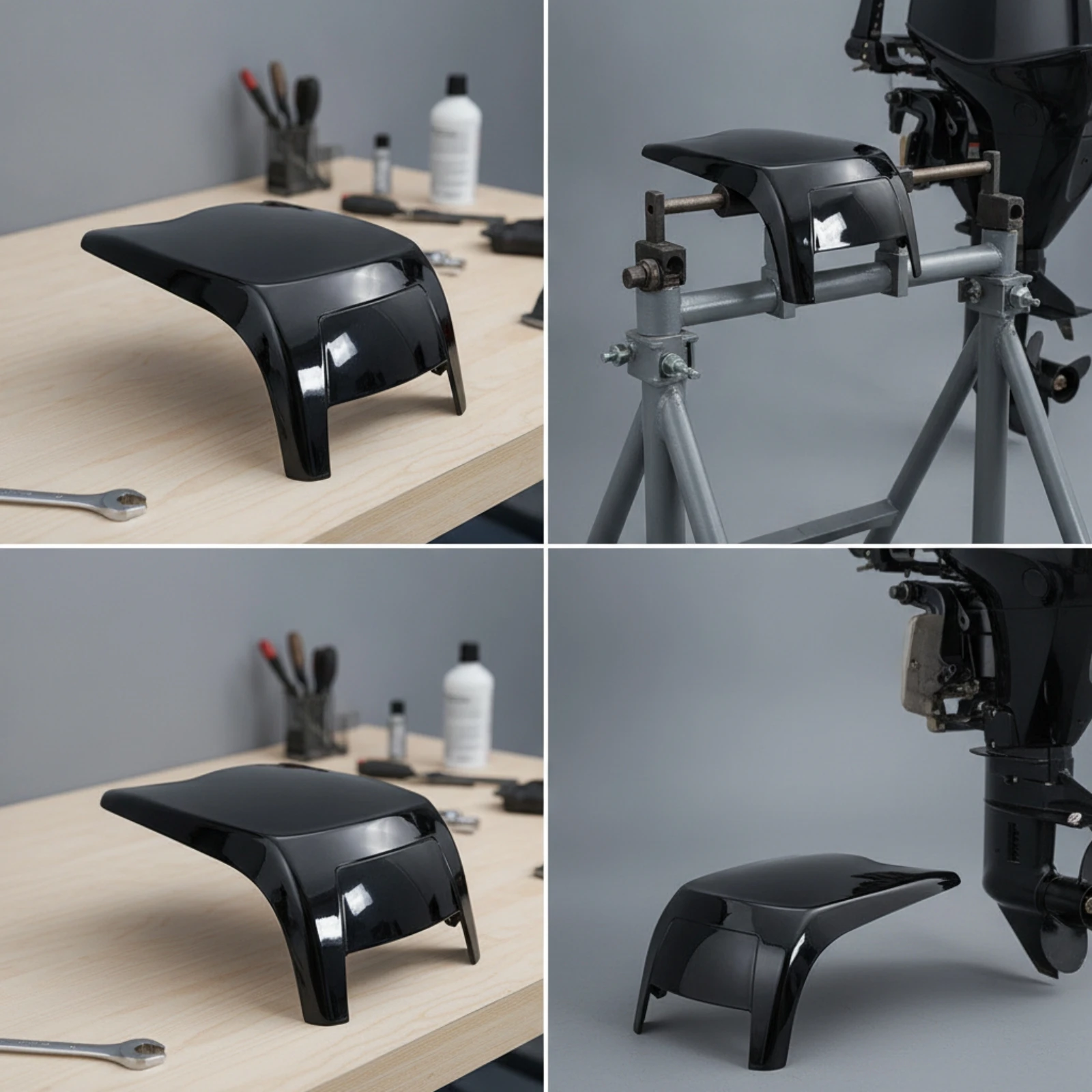 Outboard Motor Top Cowl Diverter Cover Streamlined Cowl Diverter Cover with Flared Edge Snug Fit Sleek