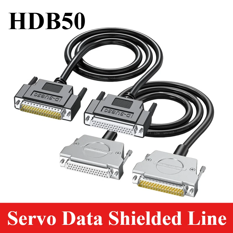 

Pure copper HDB50 Male to Female Connecting Wire 3-rows 50 Pin Data Cable Servo 50Pin Shielded Cable DB 50 Pin Extension Line