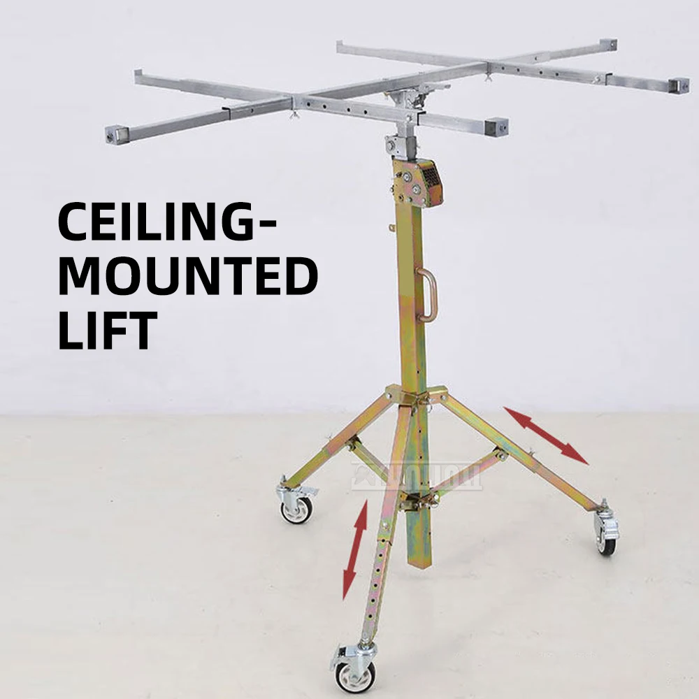3m Small Suspended Ceiling Gypsum Board Hand-Operated Lift, Air Conditioning Cabinet Bracket Lift bearing 160kg
