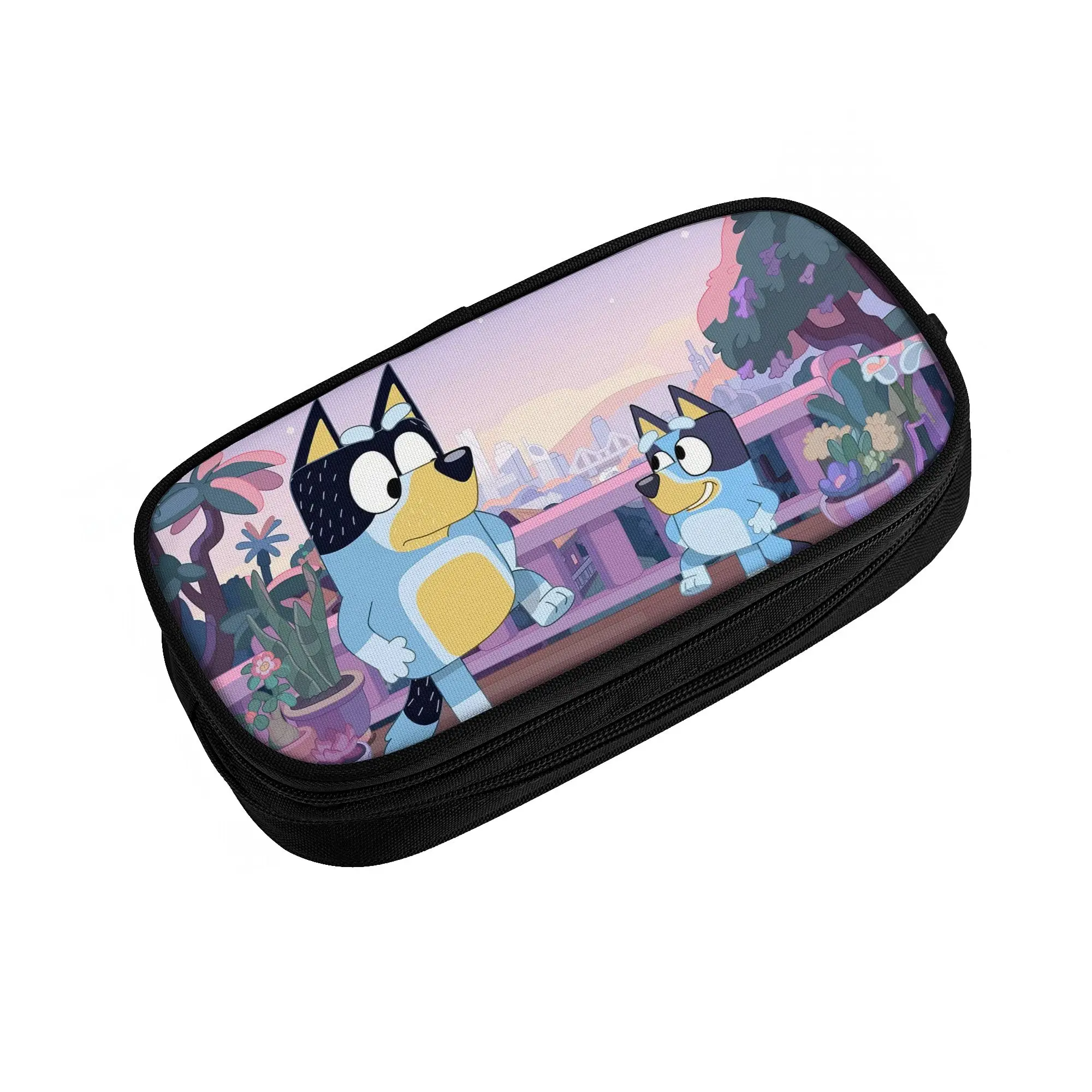 Estuche de Lápices de Dibujos Animados de Bluey, Bolsas para Lápices de Gran Capacidad para Estudiantes, Estuches Escolares para Cosméticos