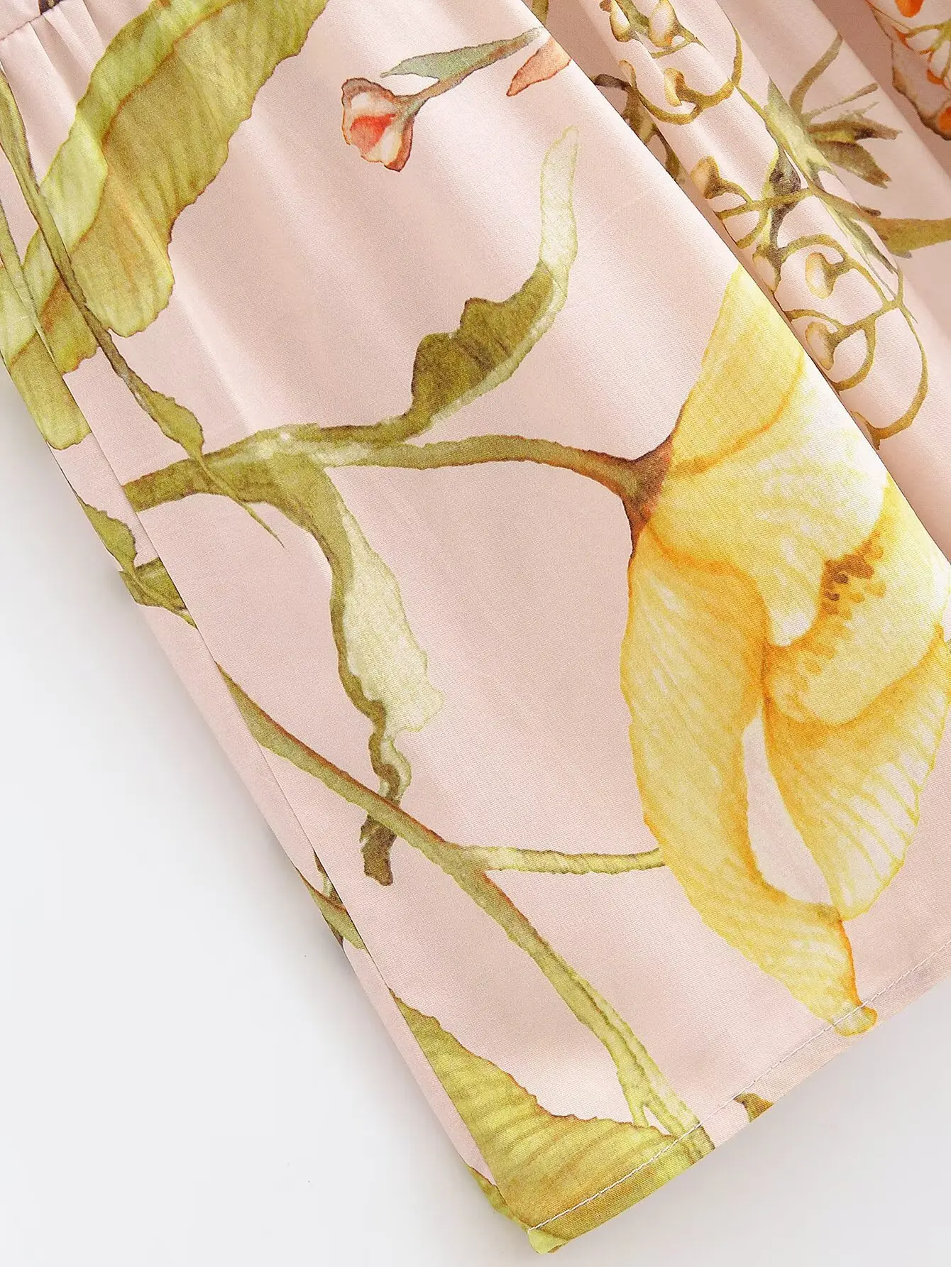 Robe mi-longue à manches longues et col en v pour femme, style Boho, imprimé Floral, avec ceinture, décontractée, pour la plage, les vacances, printemps et été, 2025