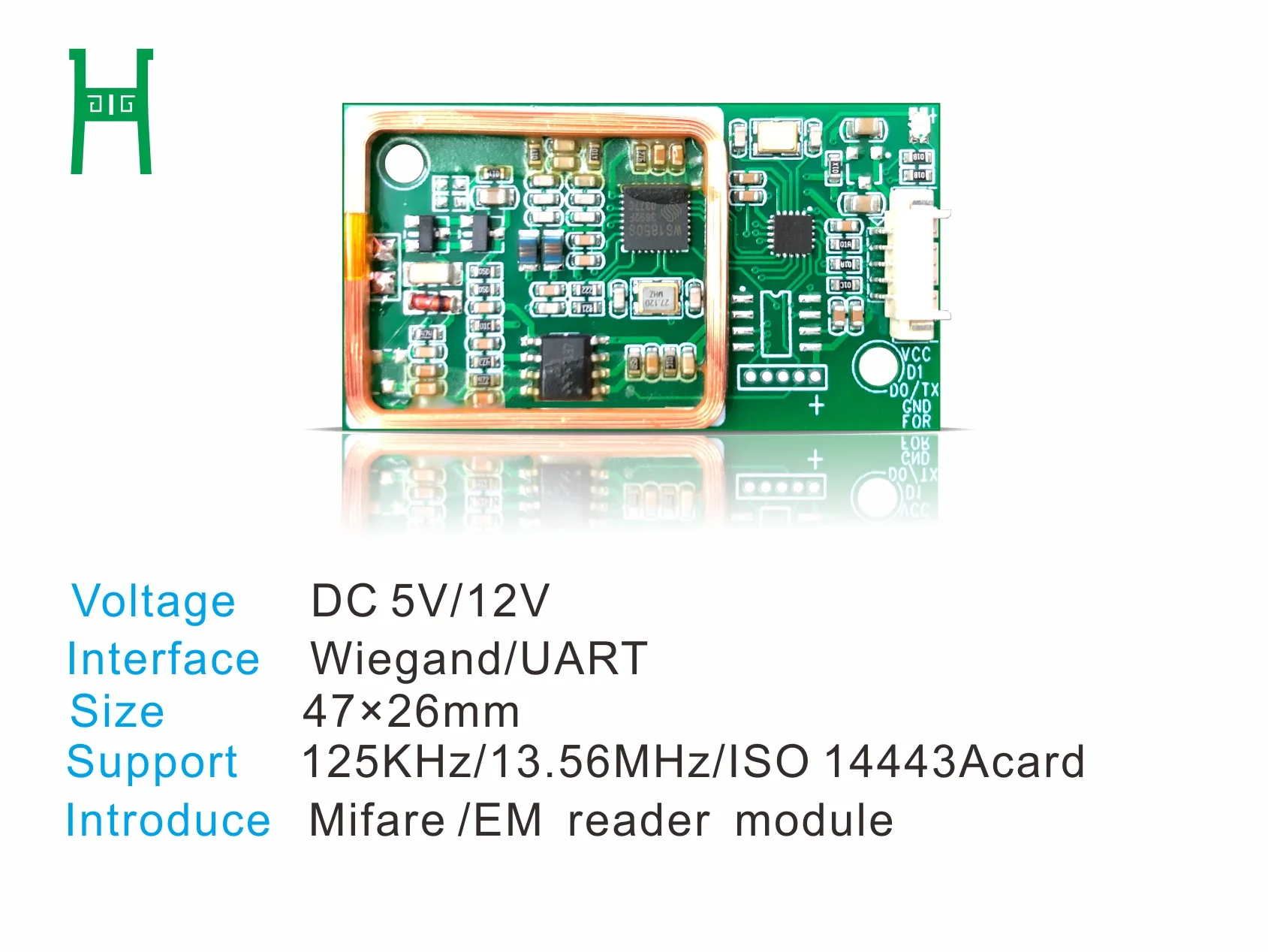 Mifare, EM,NFC, RFID, Embedded Small Form Factor,Card Reader Module,Output  Wiegand26/34,UART, 5V,Support Custom Made,OEM