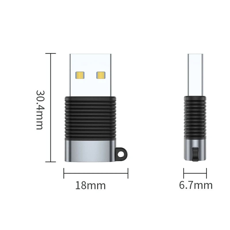 USB3.0 ชายถึงอะแดปเตอร์ Type C หญิงอะแดปเตอร์ชาร์จเร็วการถ่ายโอนข้อมูล 480Mbps
