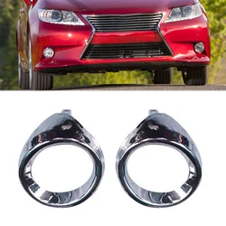 For Lexus ES300h ES350 2013 2014 2015 2.5L 3.5L Car Front Bumper Chrome Fog Light Cover Trim Left Right 8148133040 8148233050