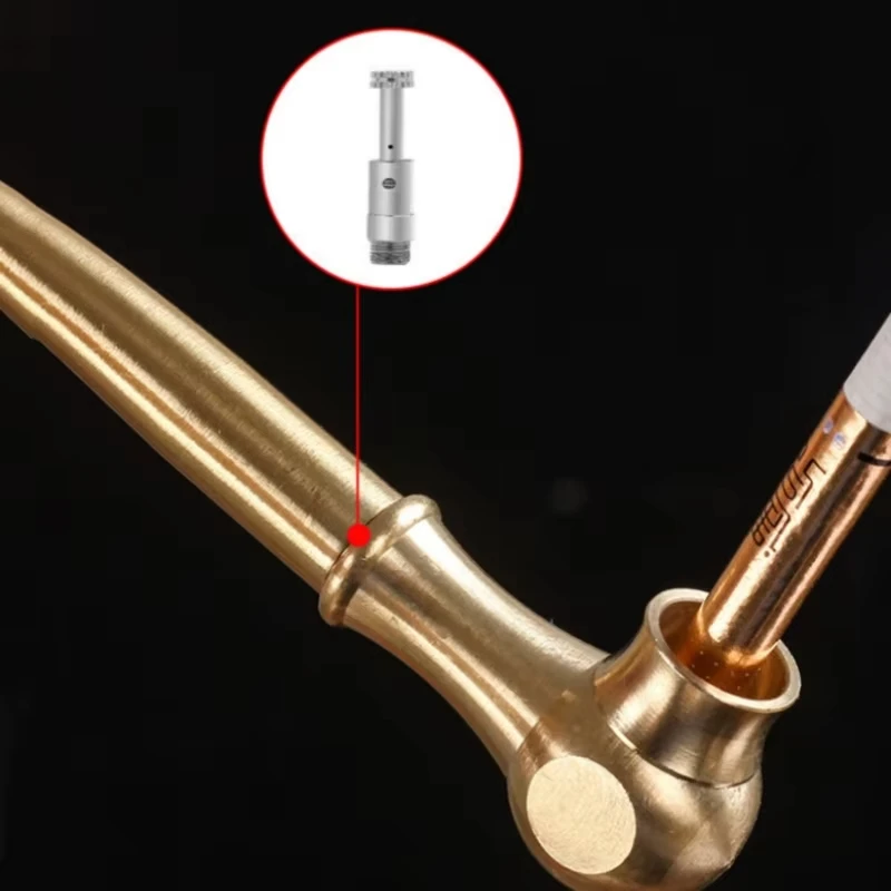 2026 New Bronze Three-Purpose Pipe, Thick, Thin, Filter-Type Tobacco Pipe, Portable, Detachable Metal Stem, Old-Fashioned Pipes view 4