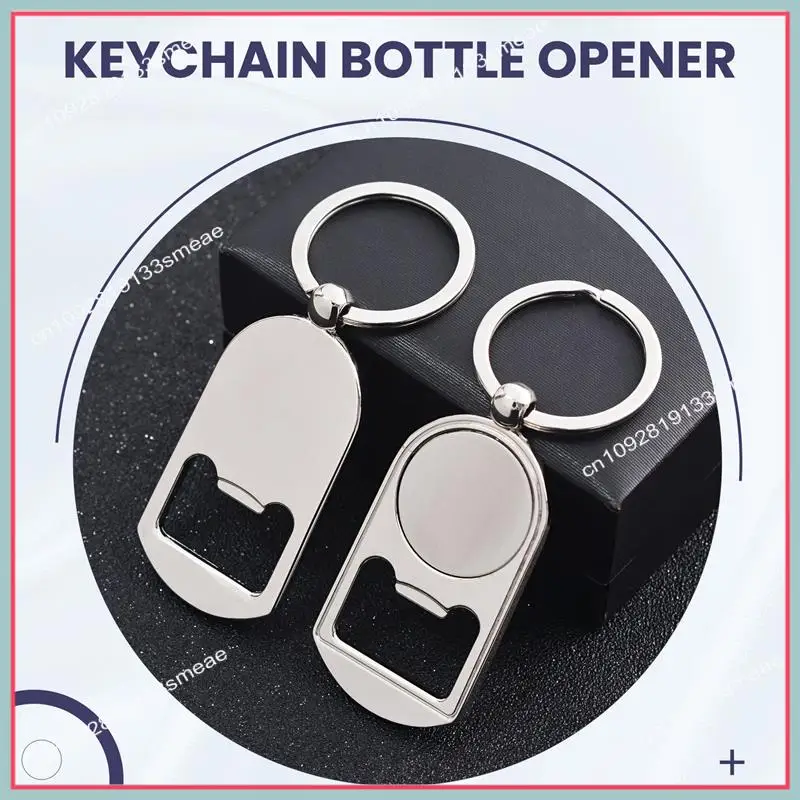N94R 10-delige sublimatie blanco sleutelhanger metalen flesopener blanco sleutelhanger warmteoverdracht rechthoekige sublimatie sleutelhanger