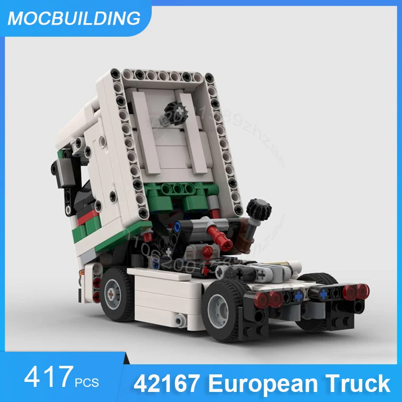 MOC Building Blocks 42167 Tipper Trailer & Wheeled Excavator & European Truck Model DIY Assemble Bricks Transportation Toys Gift