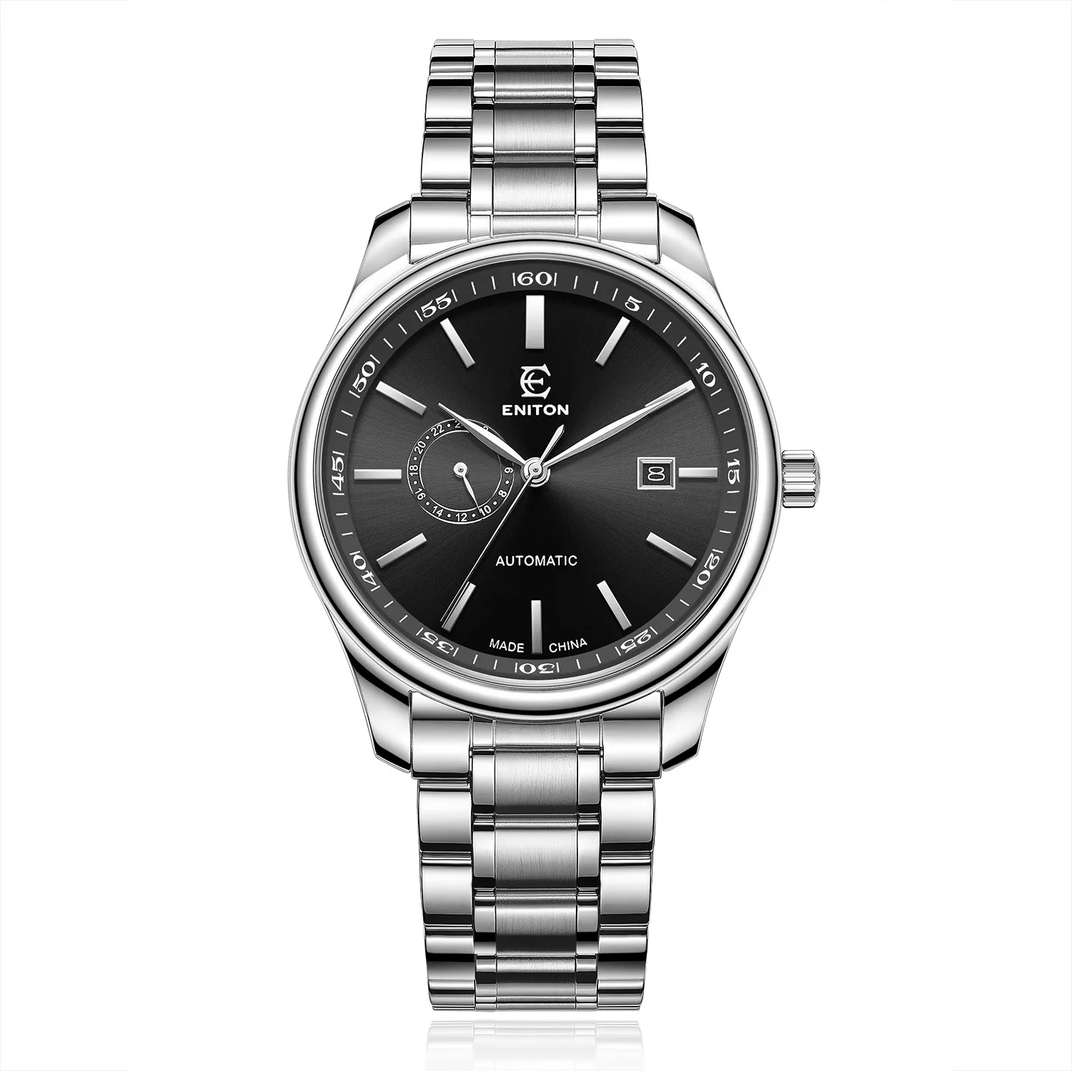 Eniton relógios de pulso mecânicos aço inoxidável 316l 8215 movimento relógio automático à prova dwaterproof água pulseira fecho homem relógios luxo