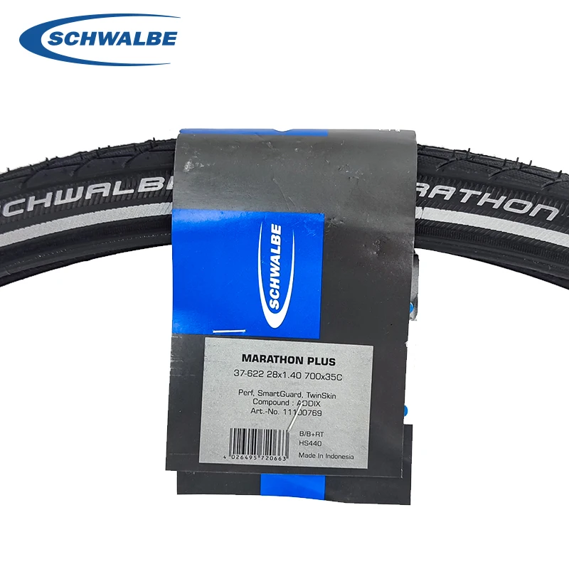 SCHWALBE Original MARATHON PLUS 37-622 28x1.40 700x35C Black-Reflex Wired Bicycle Tire for Road MTB Travel Bike Cycling Parts